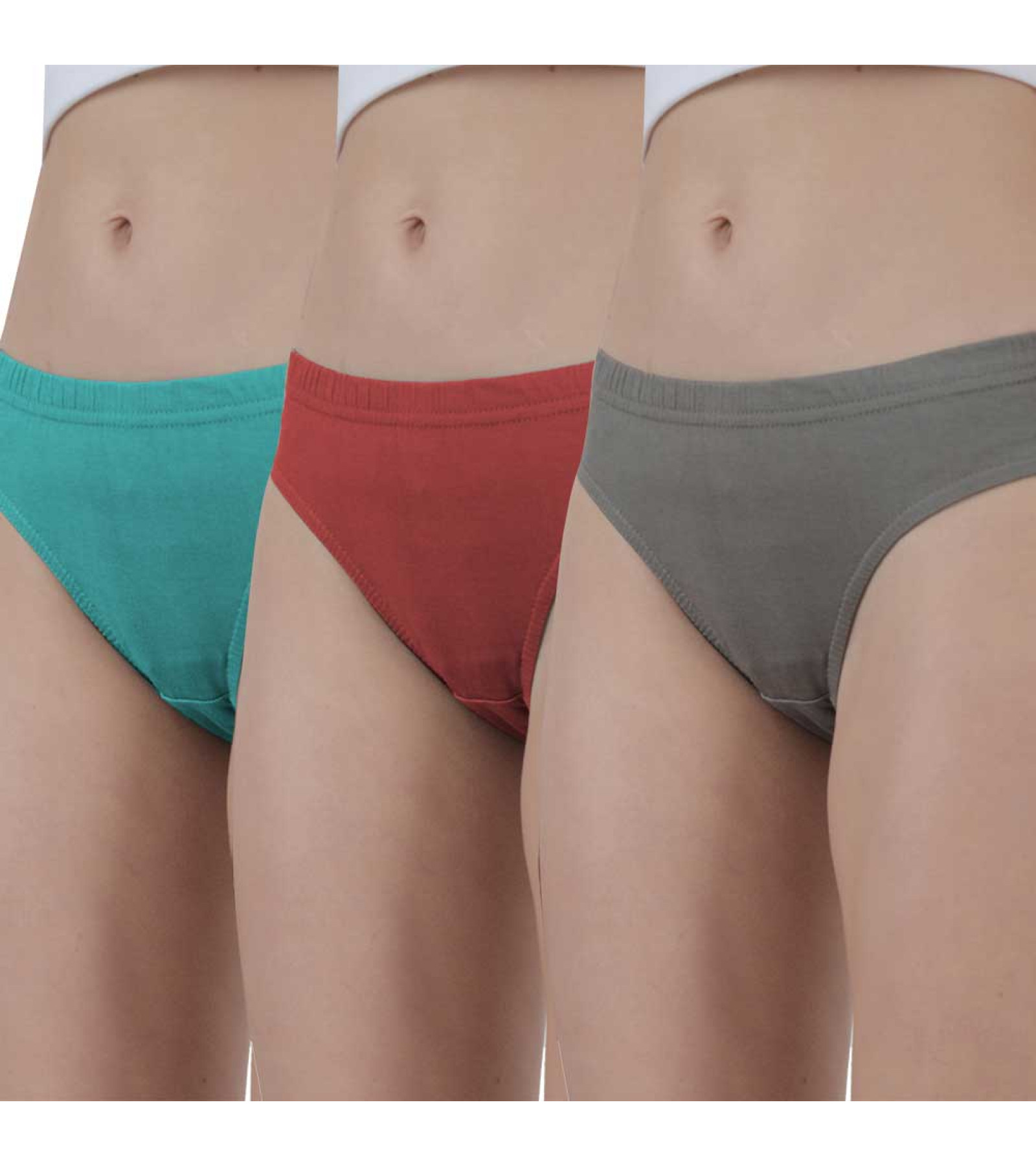 Vink Multicolor Women's Plain Panty Combo Pack of 3